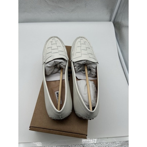 New Dune London Greene‎ Woven Leather Slip On Driving Loafers Mocs White Size 11 - Picture 6 of 7